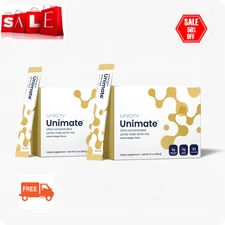 2 Boxes Unicity Unimate Dietary Supplement Lemon Ginger, 30 Stick Packs
