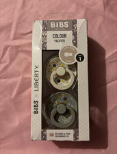 BIBS Colour Liberty Pacifier 3-Pack Size 1 0-6 Months Round Latex Nipple