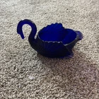 Vintage FENTON ART GLASS Open Swan Figurine Made in U.S.A. in 1980’s