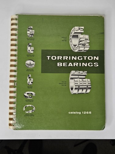 1965 Torrington Bearings Katalog 1265 spiralgebundenes Nachschlagewerk Vintage Handbuch