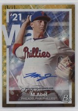 2021 Bowman Platinum Precious Elements Gold Auto /50 Mick Abel #PE-16 Auto mo6