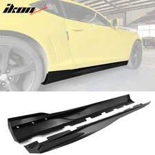 Fits 10-15 Chevy Camaro Rocker Style Add On Side Skirts Panels Matte Black PP