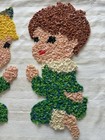 Vintage Melted Plastic Popcorn Christmas Children Praying Set of 2 Decorations — photo 4