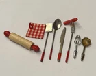 Vintage 1960s Barbie BBQ Utensils Silverware Kitchen Accessories Mattel
