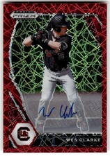 2021 Panini Prizm Draft Picks Wes Clarke Auto Red Velocity Prizm #PDP40