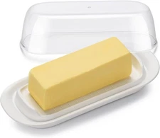 Butter Dish with Clear Lid, Butter Keeper for Countertop, Airtight Butter Dish