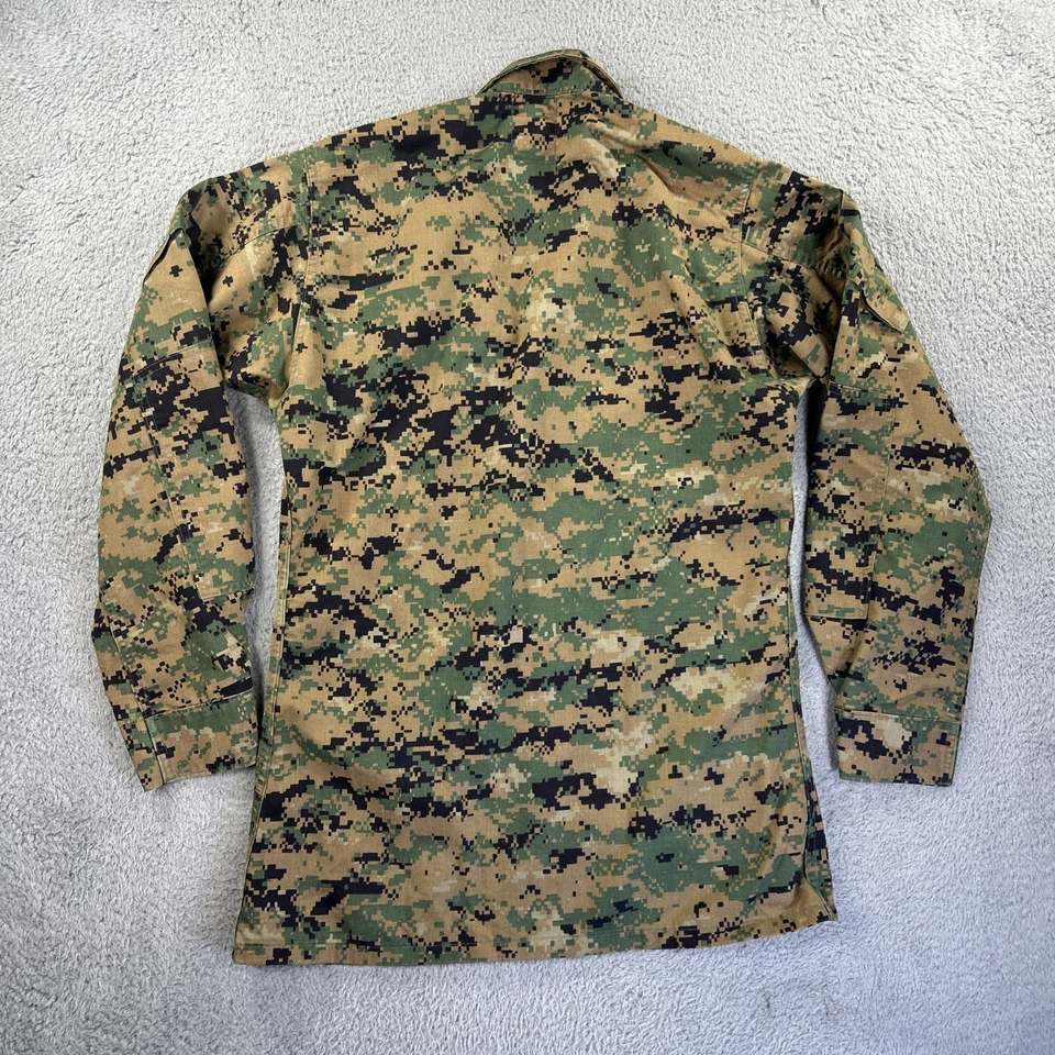 美国海军陆战队军事战斗衬衫 Woodland Marpat 迷彩数字小号 XLong 上装 — 第 2/4 张图片