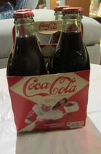 2012 Coca-Cola Coke Christmas Santa Claus Holiday Full Bottles 4 Pack