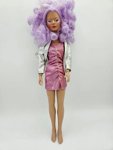 VTG 1985 JEM and The Holograms Shana Purple Hair Doll Hasbro W/Original Dress