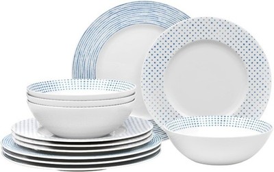 Noritake Blue Hammock 9-Piece Rim Dinnerware Set, Service for 4(missing 3 pl)