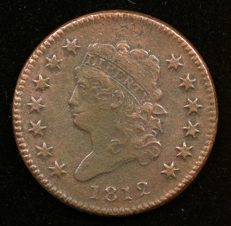 1812 Classic Head Large Cent 1C VF Raw (#SLC00321)