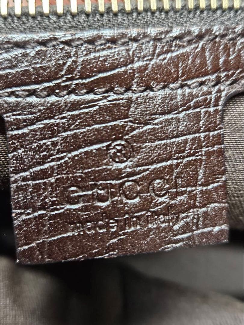 GUCCI Vintage GG Canvas Sherry Line Tote Bag Leather Trim Excellent Condition thumbnail 12