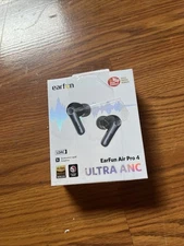 EarFun Air Pro 4 Adaptive Hybrid Noise Canceling Wireless Earbuds, Black Seald