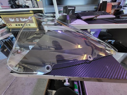 Clear Double Bubble Windscreen Windshield For Honda 2001-2008 CBR600 F4i CBR 600 - Picture 2 of 3