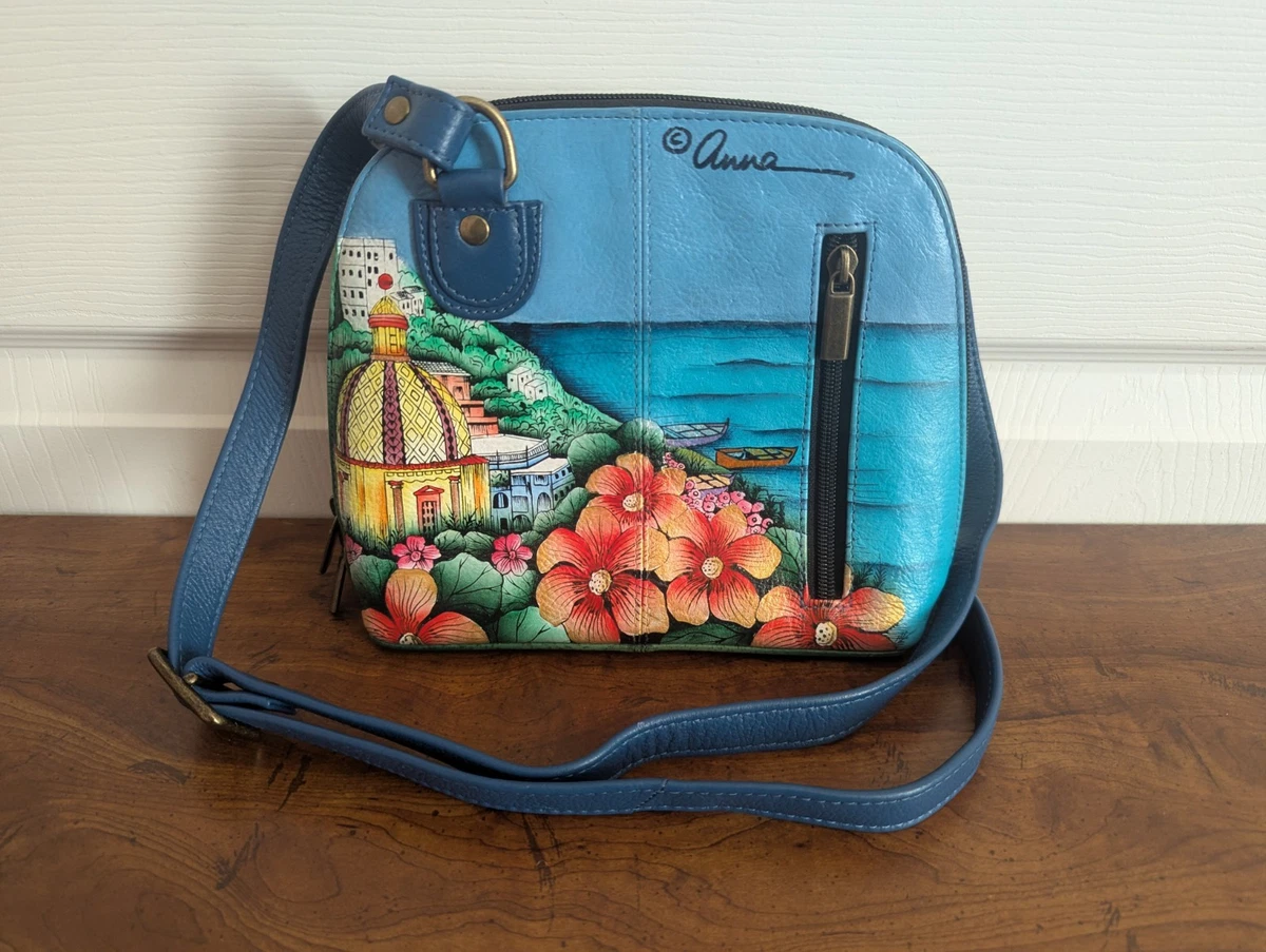 Anuschka Crossbody Blue Bags & Handbags for Women for sale  display picture 1
