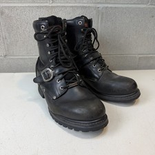 Harley Davidson Mens Faded Glory Motorcycle Boots Mens 11.5 Biker Logo Black