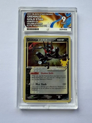 Pokemon Greninja Gold Star SWSH144 Black Star Promo 25th Celebrations ACE 9
