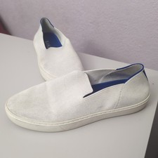 Rothy's Slip-On Shoes Women's Size 8.5 White Knit The Original Comfort Sneakers