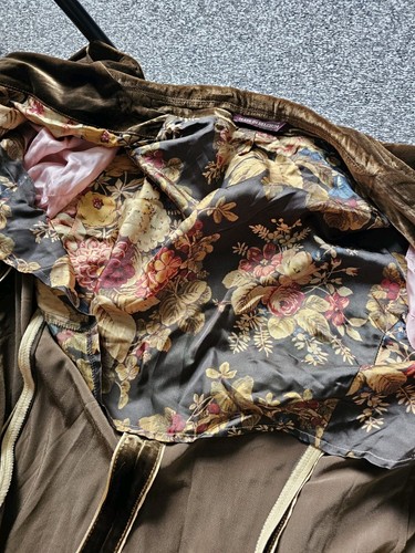 Chaqueta de Terciopelo Paul Smith Para Hombre Grande UK 42 Mezcla de Seda Marrón Dorado Oscuro Blazer - Imagen 18 de 23
