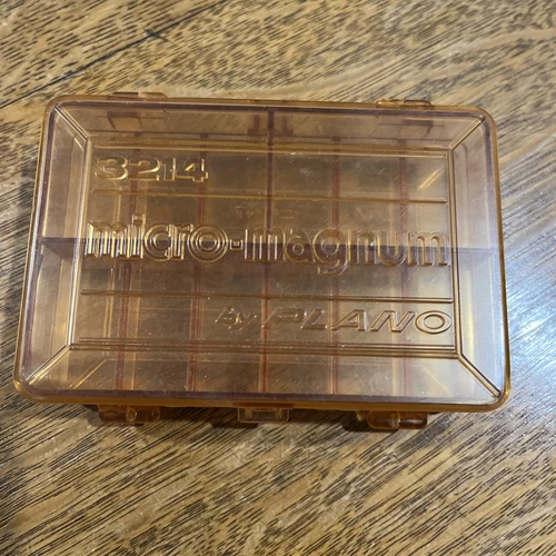 Micro-Magnum #3214 Plano Double Sided Fly Fishing Pocket Tackle Box Hard Plastic