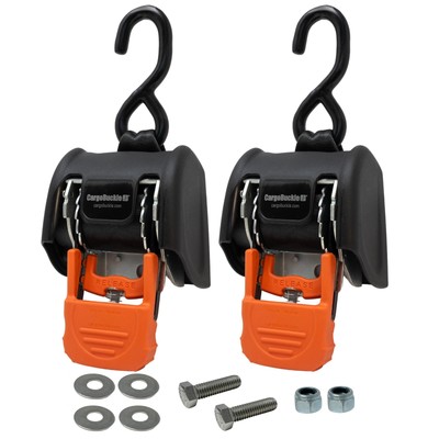 Heavy Duty 2'' x 6' Retractable Ratchet Straps 3500 lbs Break Strength 2-Pack