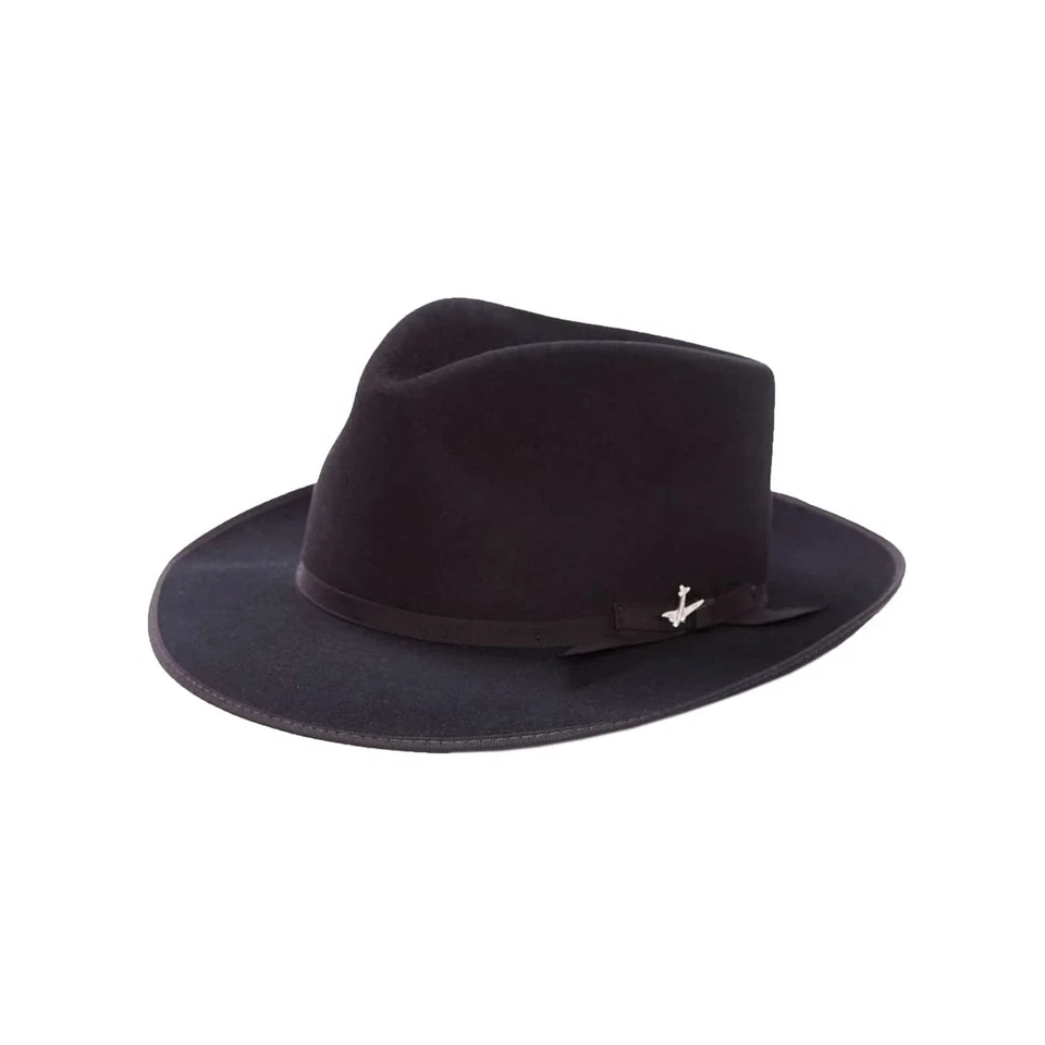 Sombrero de vaquero Stetson Stratoliner Fedora de fieltro de piel 7 3/4 negro Foto 2 de 4
