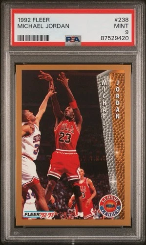 1992 Fleer #238 Michael Jordan PSA 9 Mint Chicago Bulls HOF