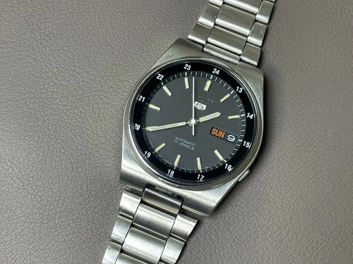 Vintage Seiko 5 Automatic 7009-3161 Grey Dial 36mm Men's Watch