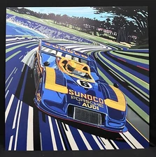 2021 Pebble Beach Concours Retroauto PORSCHE 917 Sunoco Poster Display Sign 1of3