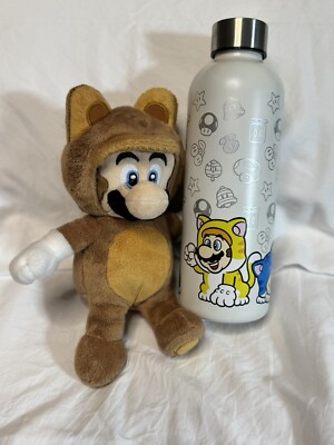 Super Mario (TANOOKI) Racoon Suit 8 Plush Toy Super Mario 3D Metal Water  Bottle