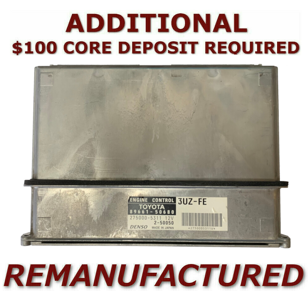 REMAN 03 04 Lexus LS430 V8 4.3L Engine Computer ECM ECU PCM 89661 