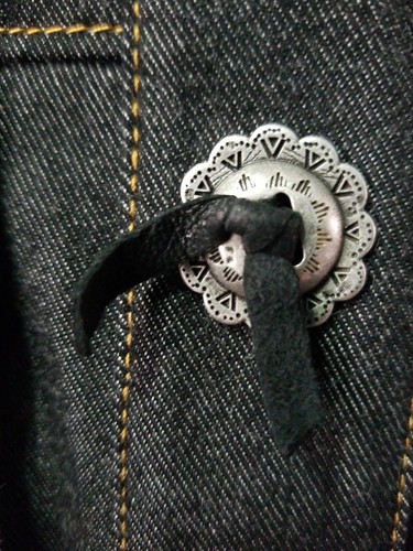 Coach 1941 Japanese denim black concho buttons dress size 0 86966 embroidered - Picture 11 of 12