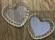 Arcuisine 16 France Set of 2 Heart Shaped Clear Glass Tartlet Pans