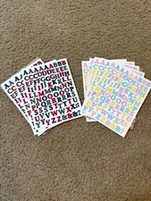 Creative Memories MINI ABC/123 Stickers  JEWEL-TONE  PASTEL 3 sheets each