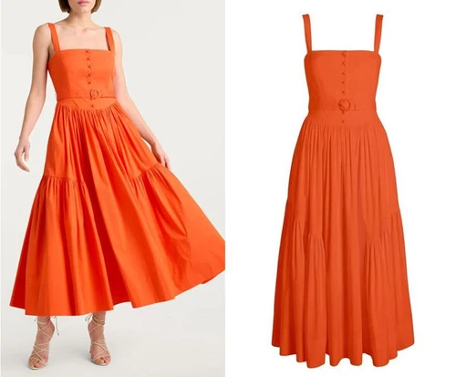 Women Cinq à Sept Square Neck High Waist Backless Tank Midi Dress - Bild 2 von 7