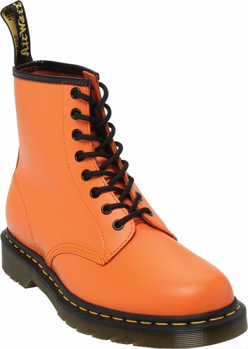 Dr. Martens Unisex 1460 Orange Smooth Leather Boots. Size UK 3, 4, 9.5, 10  | eBay
