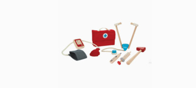 NEW IN BOX Plan Toys Educational Wooden Doctor Set, 5 Piece - Eco Friendly NEW
