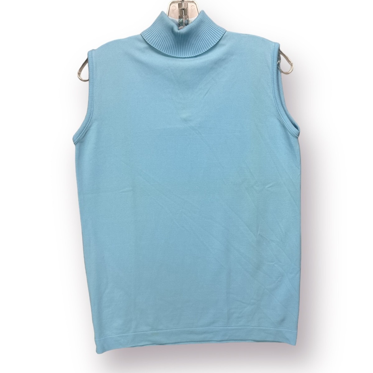 Vintage 70s 60s Turtleneck Sleeveless Top Zip Powder Baby Vintage 70s 60s Turtleneck Sleeveless Top Zip Powder Baby