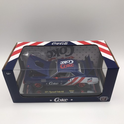 M2 Machines 1/24 1971 Plymouth Cuda 440 Holiday 2024 Coke Chase Red Trim 1/750 - Picture 2 of 4