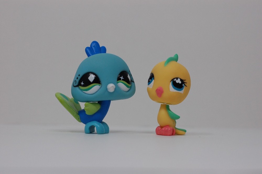 LPS toy/figurine (littlest pet shop) Bird lot: Peacock and Song Bird