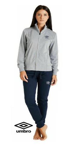 TUTA DONNA SPORT COTONE CALIBRATA MAGLIA FULL ZIP PANTALONE POLSINATO UMBRO  | eBay