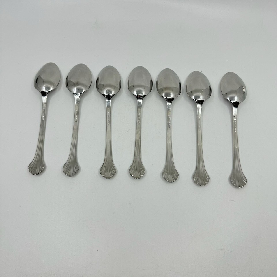 GORHAM Quintette 18/8 Stainless Steel Large Spoon Set of 7 Flatware eBay
