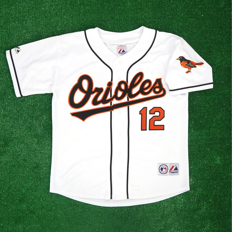 Camiseta blanca para hombre Roberto Alomar Baltimore Orioles 1996 local con parche del equipo Foto 2 de 4