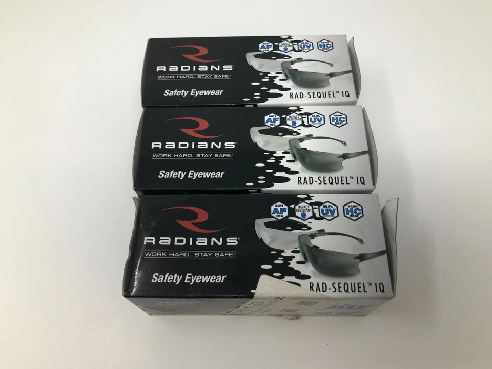 Radians Rad-Sequel RS1-23 IQ - IQUITY™ Gafas de seguridad antiniebla lentes grises -3pk Foto 4 de 4