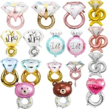 Giant Diamond Ring Balloon Engagement Wedding Celebration Foil Helium Balloon
