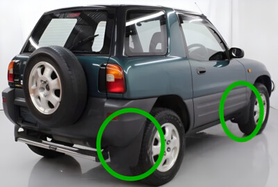 Genuine Front & Rear Splash Guards Mud Flaps For 1995-2000 Toyota