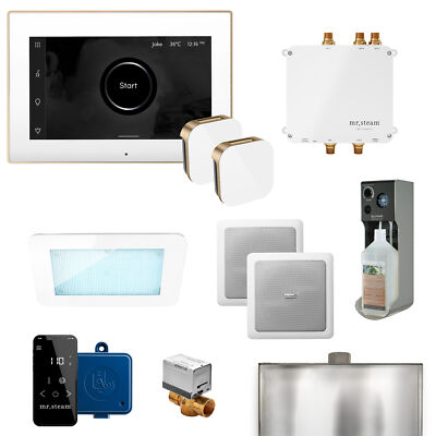 Bliss MaxSteam Gen Ctrl w/iSteamX Ctrl-Aroma Glass Steamhd-Wht Brushed Bronze