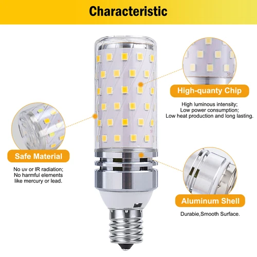 LED Corn Bulb E27 E14 B22 E12 B15 E17 12/16W 2835 60/80SMD Globe Lamp Spot Light - Picture 11 of 63