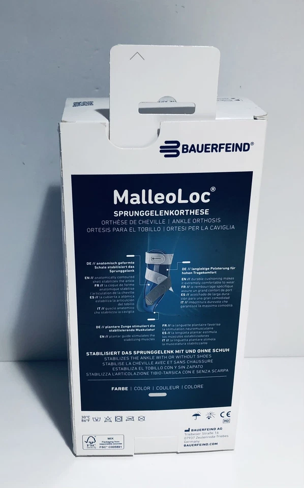 Bauerfeind MalleoLoc Ankle Splint Stabilizer Support For Left Ankle Size 1 - Image 4 of 4