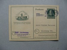 GERMANY BERLIN, used ill. prestamped PC 1951, Berlin airlift monument, Bell